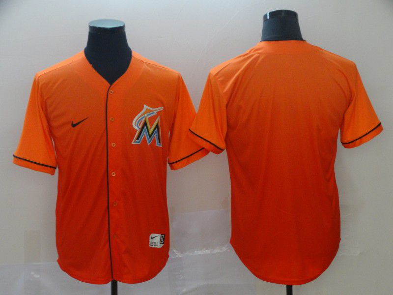 Men Miami Marlins Blank Orange Nike Fade MLB Jersey->los angeles dodgers->MLB Jersey